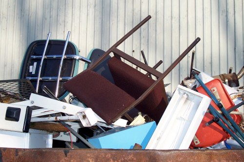 Office furniture being removed by clearance professionals